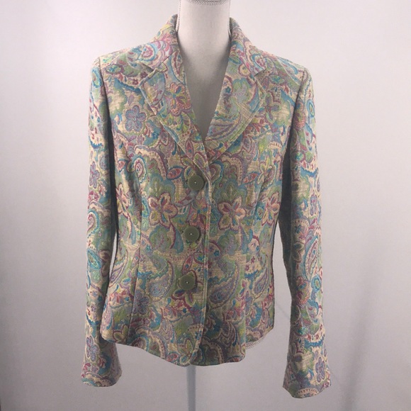 Dana Buchman Jackets & Blazers - Dana Buchman Pastel Paisley Blazer